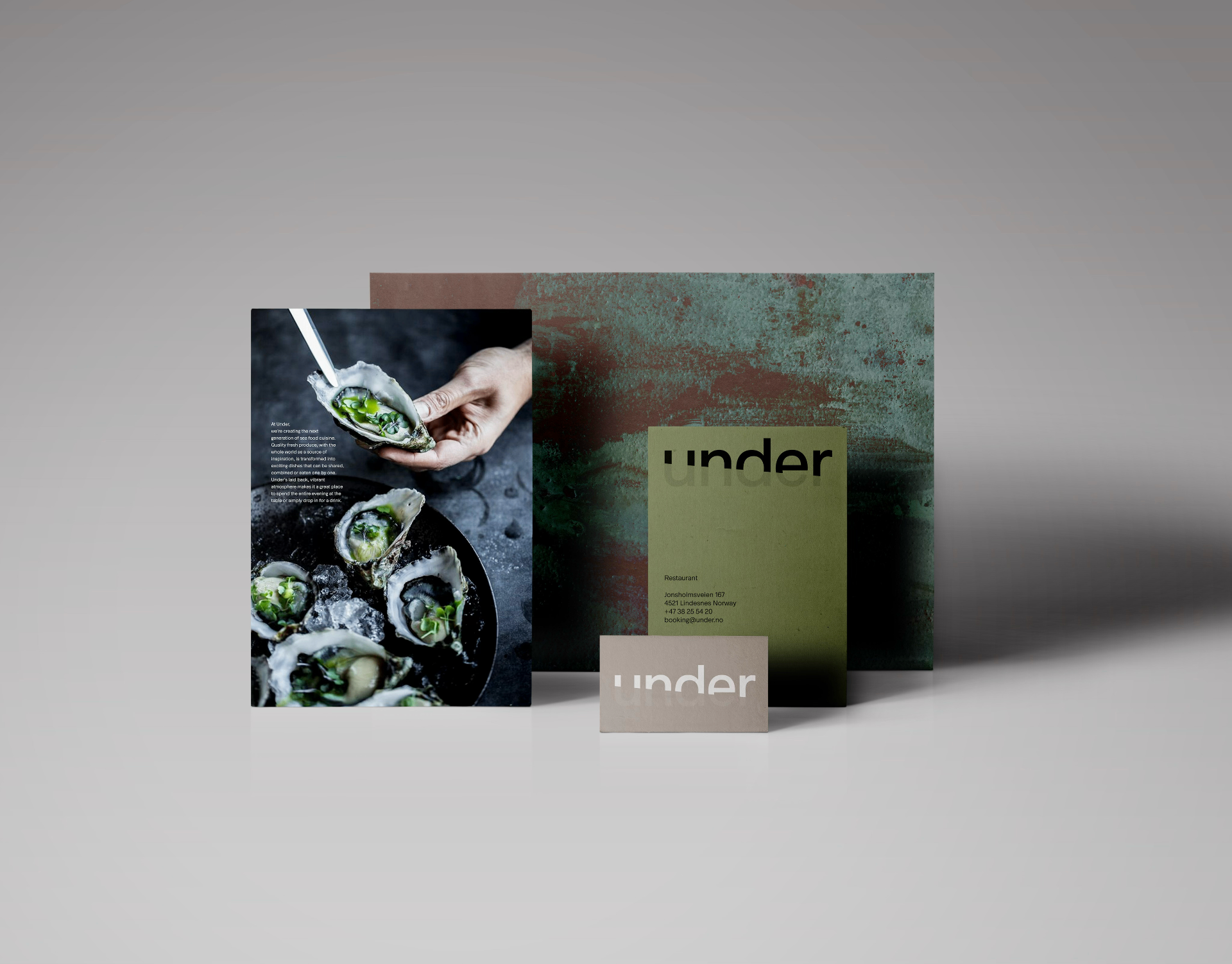 Under visual identity — print collateral and stationery