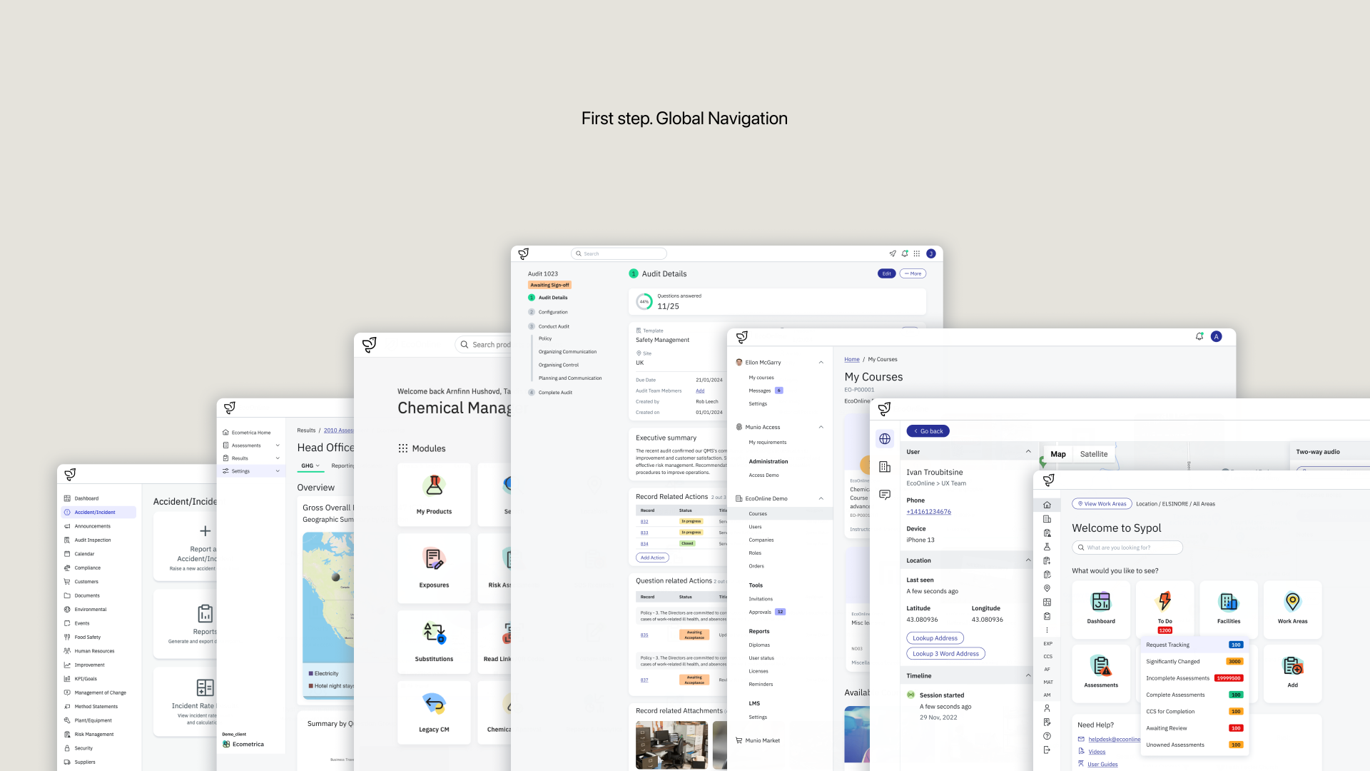 Prism navigation and page structure patterns